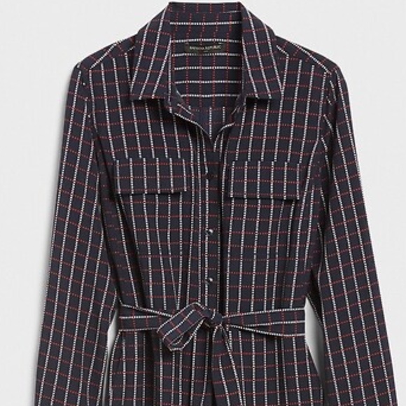 NWT Banana Republic Utility Shirt Dress - Picture 4 of 9